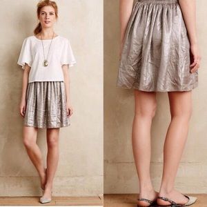 Anthropologie Corey Lynn Calter metallic shimmer skirt, size Medium
